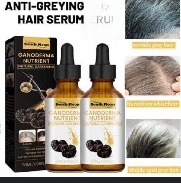 Natural Gandoderma Anti Greying Hair Darkening Serum For Your Hair Care Nutrient Natural Darkening